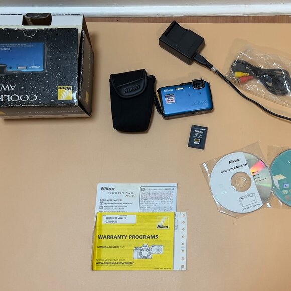 Nikon Coolpix AW110 16.0MP Digital Camera - Blue Waterproof